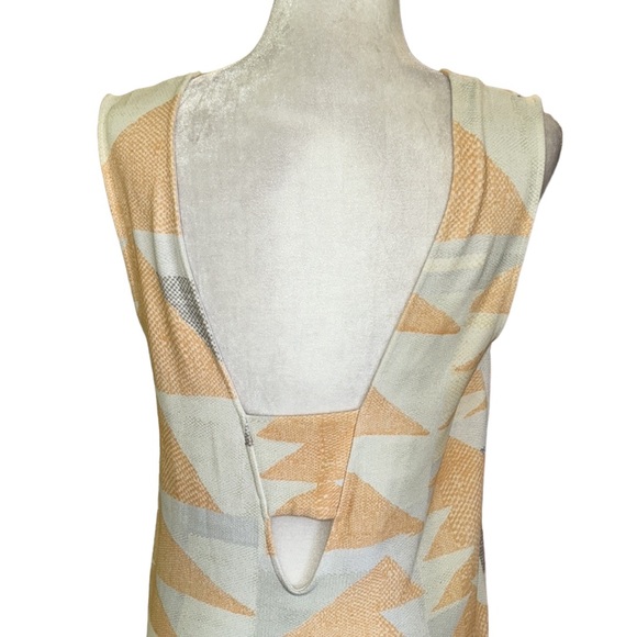 NWOT Mara Hoffman Cream Knit Cutout Mini Shift Dress in Loom Peach Pastel - L - Picture 9 of 14